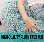 Fluffy Stuffed Animal Storage Bean Bag Chair Cover, Faux Fur Comfy Bean Bag - Image 6