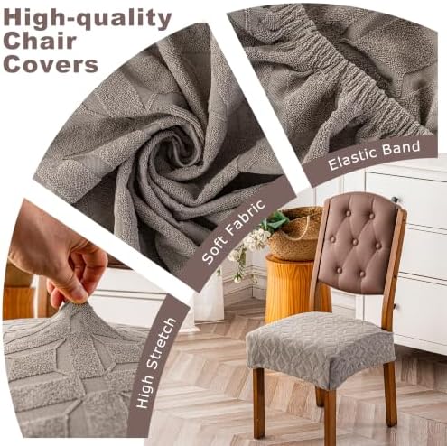 Genina Waterproof Chair Covers Set of 6, Dining Chair Cover - Image 2