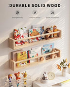 Seocry Nursery Book Shelves, 4 Pack, Wall Book Shelves - Image 5