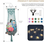 63 Inch Stuffed Animal Storage Hammock Corner, Stuffy Plushie Net - Image 5