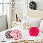 Uvvyui Knot Pillows, 14 Inch Decorative Throw Pillows Round Pillows Cushion - Image 4