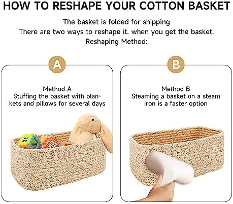 MiniArk Small Storage Baskets for Organizing | Closet Organizer Bins | Shelf - Image 7