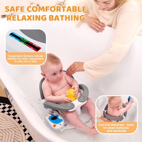 Baby Bath Seat for Babies 6 Months & Up Sitting Up, Infant Bath Seat - Image 2