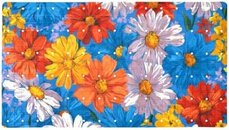 Shower Mat Non Slip 26.8 x 15.1 Inches, Daisies Flowers Bathtub Mat Shower by Anna+Cowper