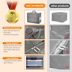 3 Pack 105L Comforter Storage Bags, Extra Large Bedding Storage Bags - Image 5