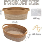 JMvicyroam Small Woven Basket, Empty Gift Basket, Jute&Brown/3 Pack - Image 2