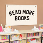 Lacama Classroom Decor Reading Corner Sign Read More Books Banner Flags - Image 4
