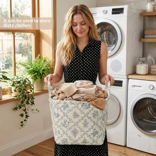 Floral Fabric Storage Basket Car Interior Storage Basket Underwear Sundries - Image 4