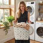 Floral Fabric Storage Basket Car Interior Storage Basket Underwear Sundries - Image 4