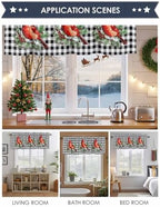 Vandarllin Christmas Kitchen Curtains Valances - Image 6
