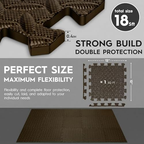 18 Pcs EVA Foam Floor Tiles, Puzzle Exercise Mat Set - Image 2