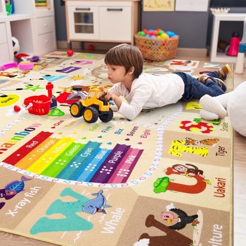 BENRON 5x7 Playroom Rug for Kids Washable, PlayMat - Image 2