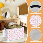 Rectangular Collapsible Pearl Heart Storage Basket Nursery Toy Organizer - Image 3