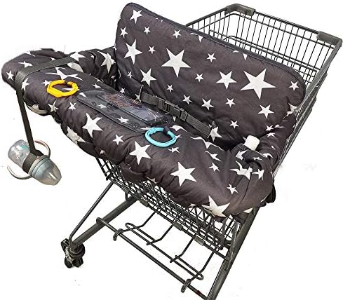 Shopping Cart Cover for Baby, Toddler 2-in-1 High Chair Cover, Star Print - Image 2
