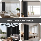 Room Divider Curtain Set-No Drilling Curtain Rod Set, Room Divider Wall - Image 5