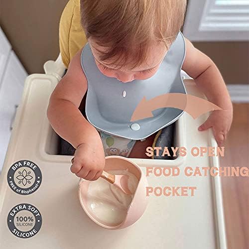 Ginbear Silicone Bibs Set for Babies 2 Pack 6 M+ - Image 3