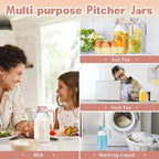 Mason Jar with Pour Spout Lid V-shaped, 2 Quart Iced Tea Pitcher Double Leak - Image 5