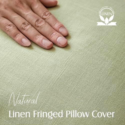 Foindtower Decorative Linen Fringe Throw Pillow Covers Cozy Boho Farmhouse - Image 2