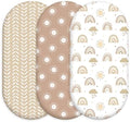 Baby Bassinet Sheets Girl Boy, 3 Pack Fitted Bassinet Sheet by CivaruaKids