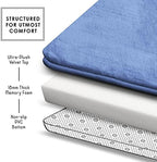 Clara Clark 3 Piece Bathroom Rugs Bath Mat Set, Velvet Memory Foam Bath Mats - Image 5