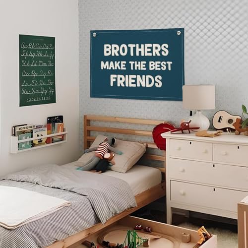 Brothers Make The Best Friends Banner, Boys Room Decor, Toddler Boy Linen - Image 4