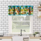 Boys Dinosaur Valance Curtains, Cartoon Dino Window Treatments - Image 5