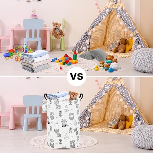 Storage Bin Foldable Nursery Organizer Basket Owl Animal - Image 7