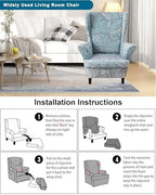 CRFATOP Wingback Chair Covers Stretch Armchair Slipcovers - Image 5