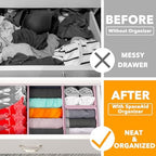 SpaceAid Drawer Organizer Clothes, 12 Pack Dresser Organizer Bins - Image 2
