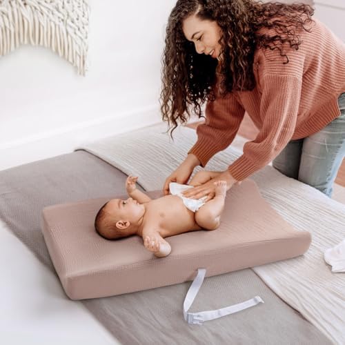 lulumoon Muslin Changing Pad Cover: 32x16 Fit Standard Rectangle Pad - Image 2