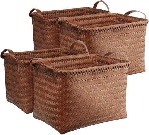 BROWNLILY Handwoven Wicker Storage Baskets by BROWNLILY
