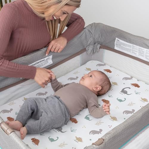 Pack n Play Sheets, BROLEX 2 Pack Mini Crib Sheets, Stretchy Portable Fitted - Image 5