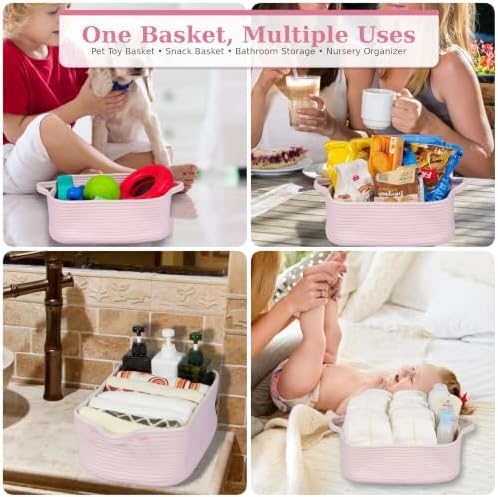 XUANGUO Medium Woven Cotton Rope Storage Basket - Image 6