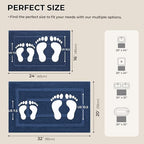 GRANNY SAYS Blue Bathroom Rugs Set 2 Piece, Soft Microfiber Bath Mats - Image 2
