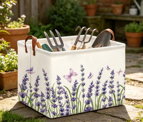 Rectangle Storage Basket with Handles, Collapsible Storage Bin, Books Box - Image 4