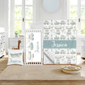 Custom Baby Boy Minky Crib Bedding Set, Airship Bedding 3 Pcs Set by Duckbe