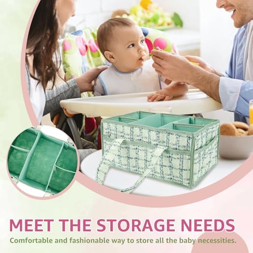 Baby Diaper Caddy Organizer, Portable Nappy Caddy Storage Basket - Image 4
