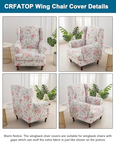 CRFATOP Wingback Chair Covers Wing Armchair Slipcovers - Image 3