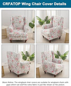 CRFATOP Wingback Chair Covers Wing Armchair Slipcovers - Image 3