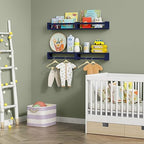 Forbena Navy Blue Floating Nursery Book Shelves - Image 2