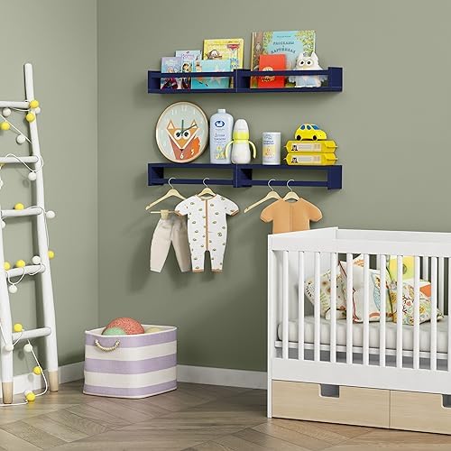 Forbena Navy Blue Floating Nursery Book Shelves - Image 2