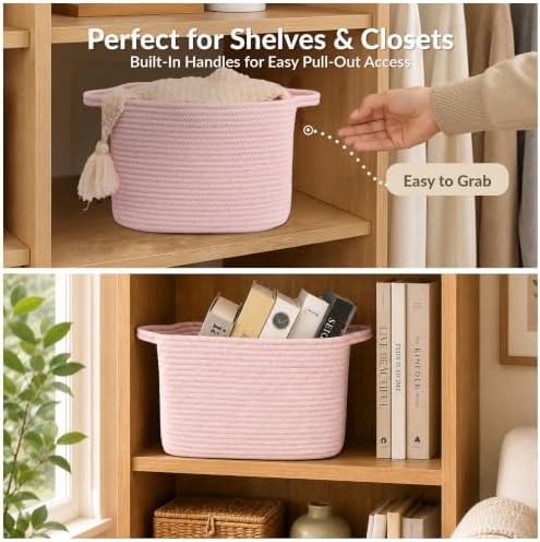 XUANGUO Woven Cotton Rope Storage Basket - Image 3