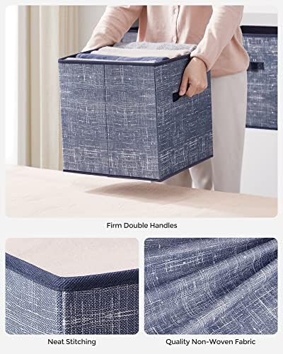 SONGMICS Storage Cubes, 13-Inch Foldable Closet Organizers - Image 5