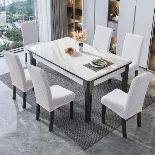 Genina Waterproof Dining Chair Covers Set of 2 Parsons Chair Slipcovers - Image 6