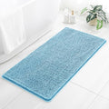 Chenille Bathroom Rug 26"x44" Sky Blue, Non-Slip Plush Bath Mat by Kildoss