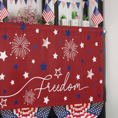 Patriotic 4th of July Kitchen Curtains Valances - Image 5