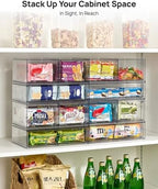 Vtopmart Clear Stackable Storage Drawers Set of 4, Plastic Organizer Bins - Image 6
