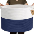 MEGASKET 115L Super Large Blanket Basket, Cotton Rope Woven Bin by MEGASKET