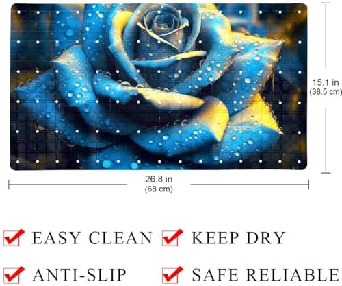 Non Slip Bathtub and Shower Mat 26.8x15.1 inch, Bath Mat - Image 4