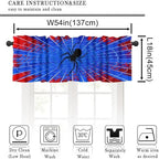 Spider Web Boys Blue Kitchen Curtain Valances Window Kids Girls Teens Rod - Image 2